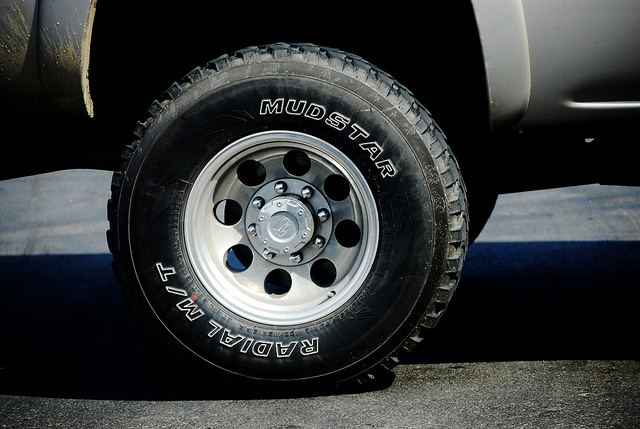 flickr, mad house photography, truck hubcap